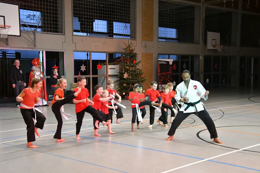 Viel Bewunderung erhielt die Gruppe „Kinder stark machen“. In dem Kurs geht es um eine Mischung aus Karate, Yoga, Thai-Chi und Selbstverteidigung.