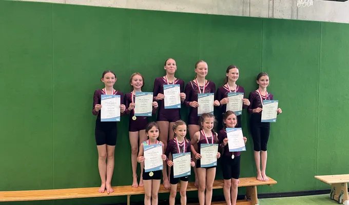 gut durchgesetzt beim Kinder- u. Jugendturnfest in Badbergen