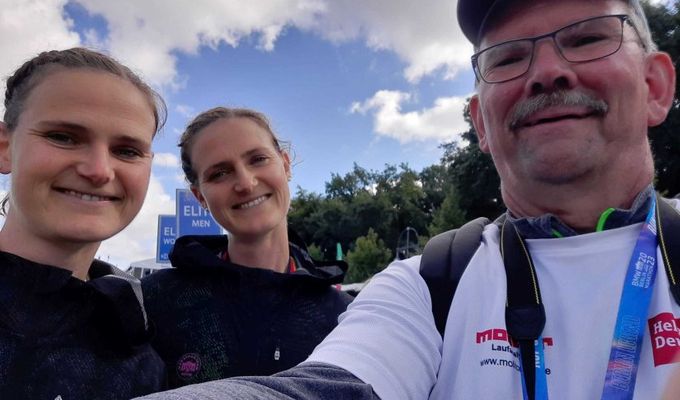 Wibke Groneick und Michael Lürding finischen Berlin Marathon